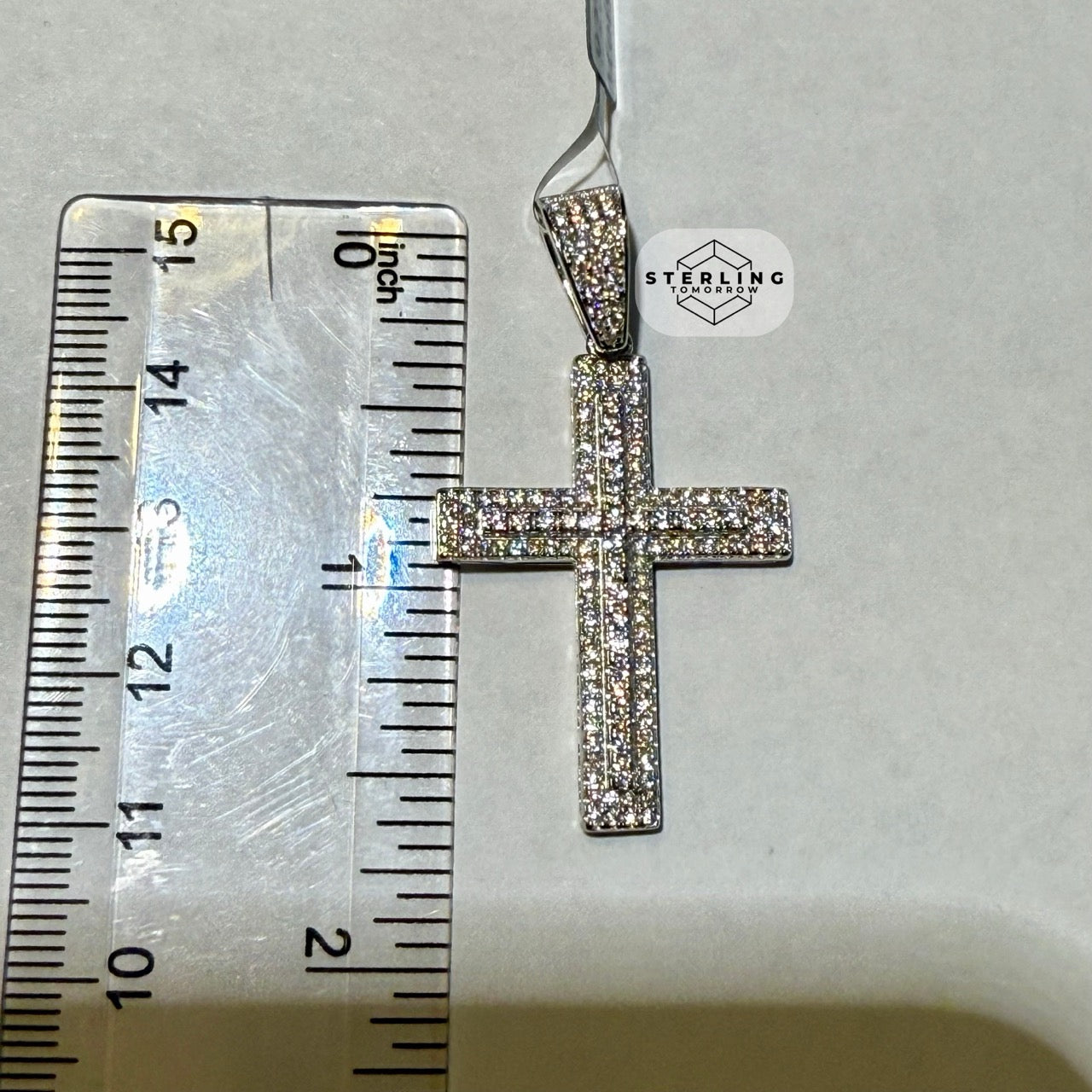 Moissanite 1.5" Iced Out Cross Pendant