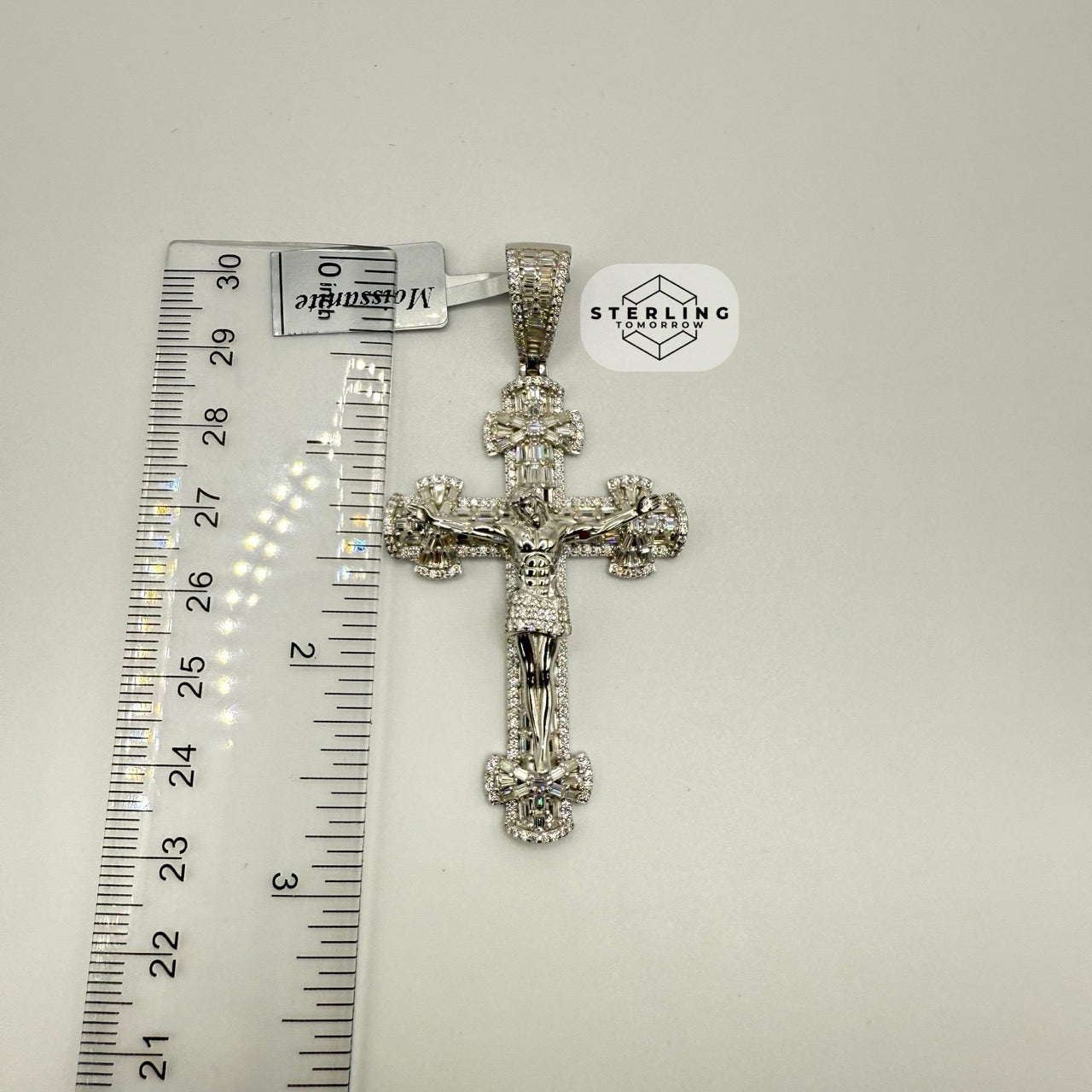 Moissanite Cross Crucifix Pendant