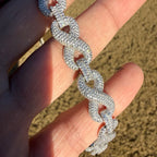 Infinity Iced CZ 11mm 8" 925 Sterling Silver Bracelet