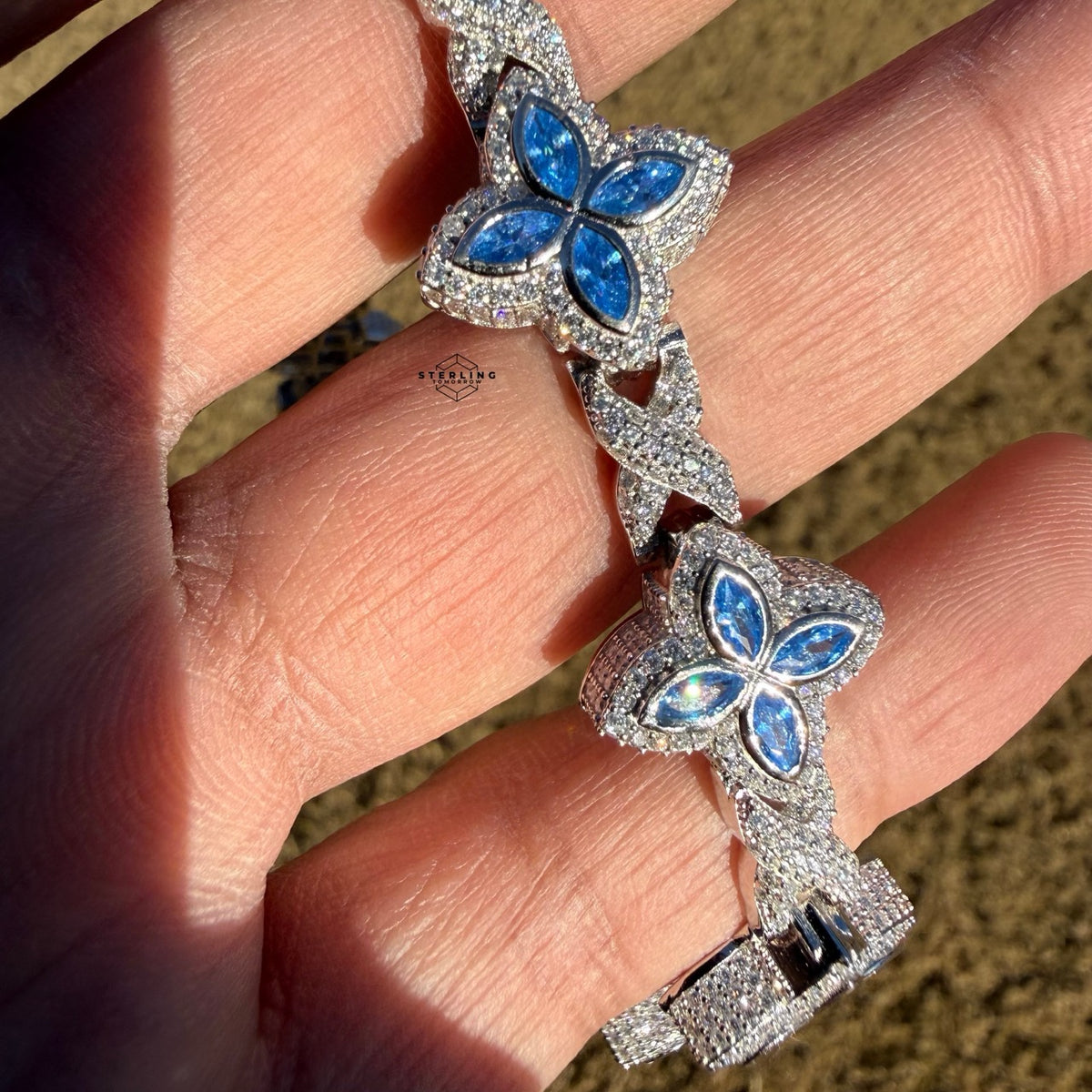 Moissanite Marquis Star Bracelet 17mm 8"