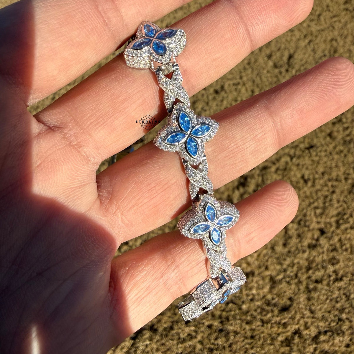 Moissanite Marquis Star Bracelet 17mm 8"