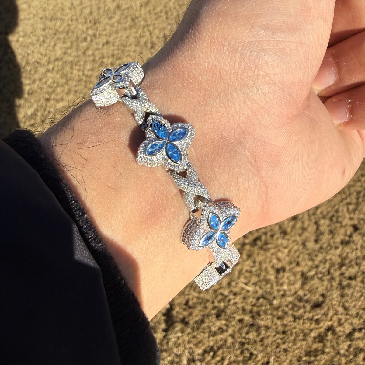 Moissanite Marquis Star Bracelet 17mm 8"