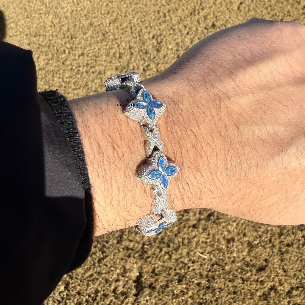 Moissanite Marquis Star Bracelet 17mm 8"