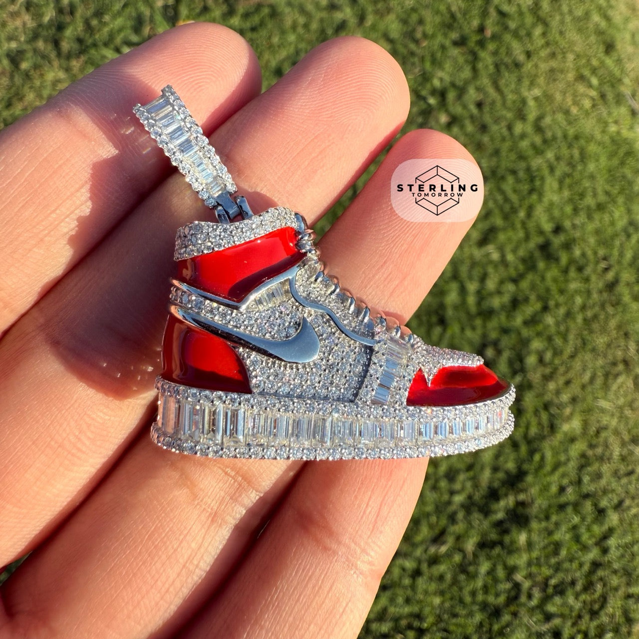 Moissanite Iced Out Sneaker Pendant