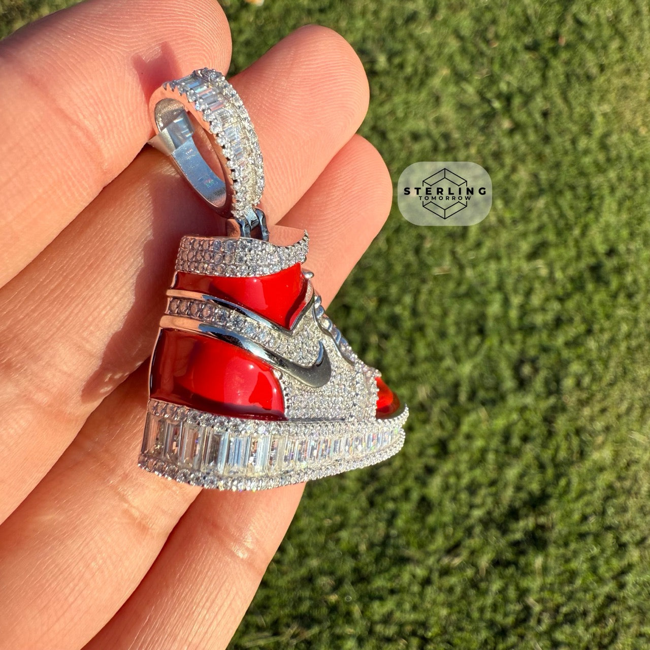 Moissanite Iced Out Sneaker Pendant