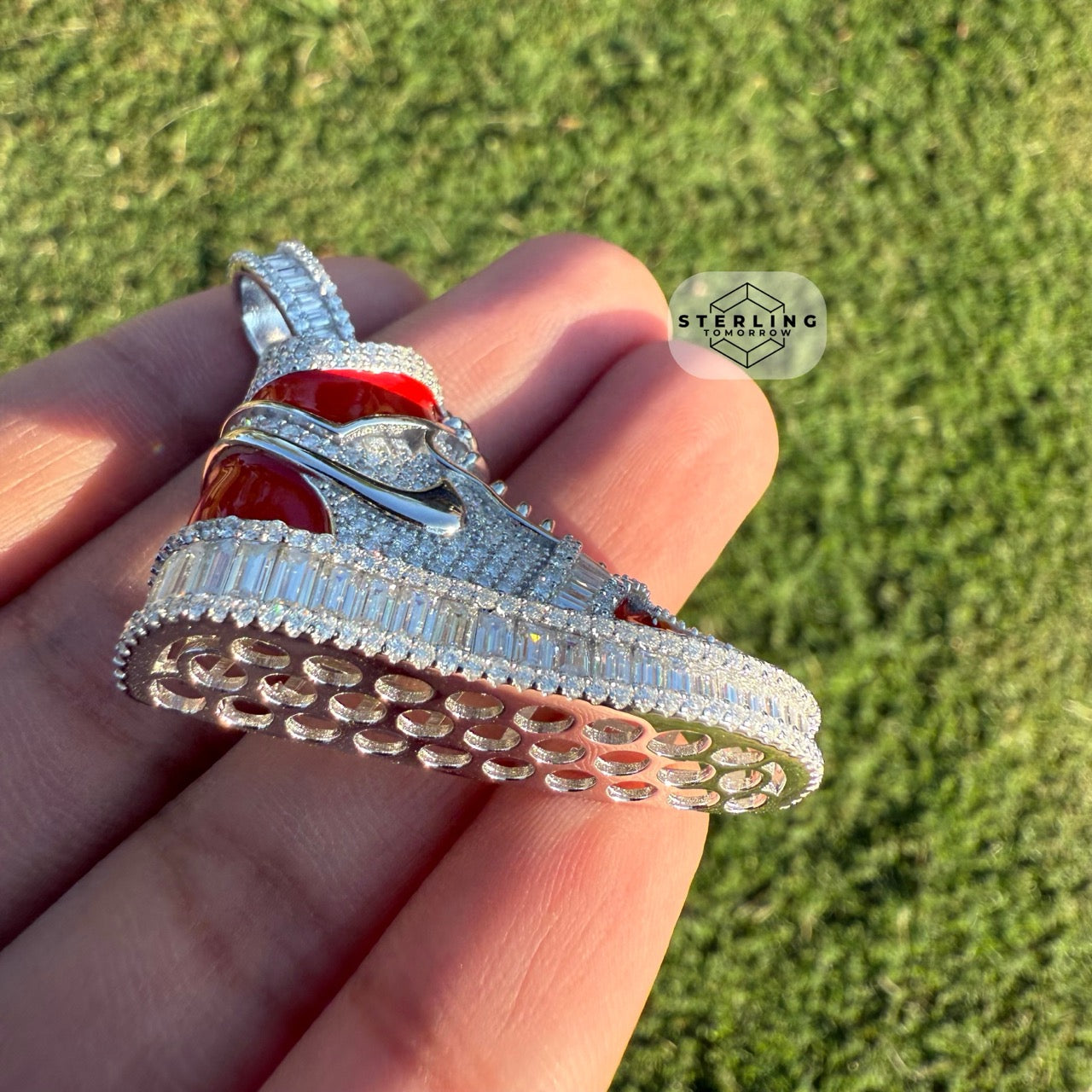 Moissanite Iced Out Sneaker Pendant