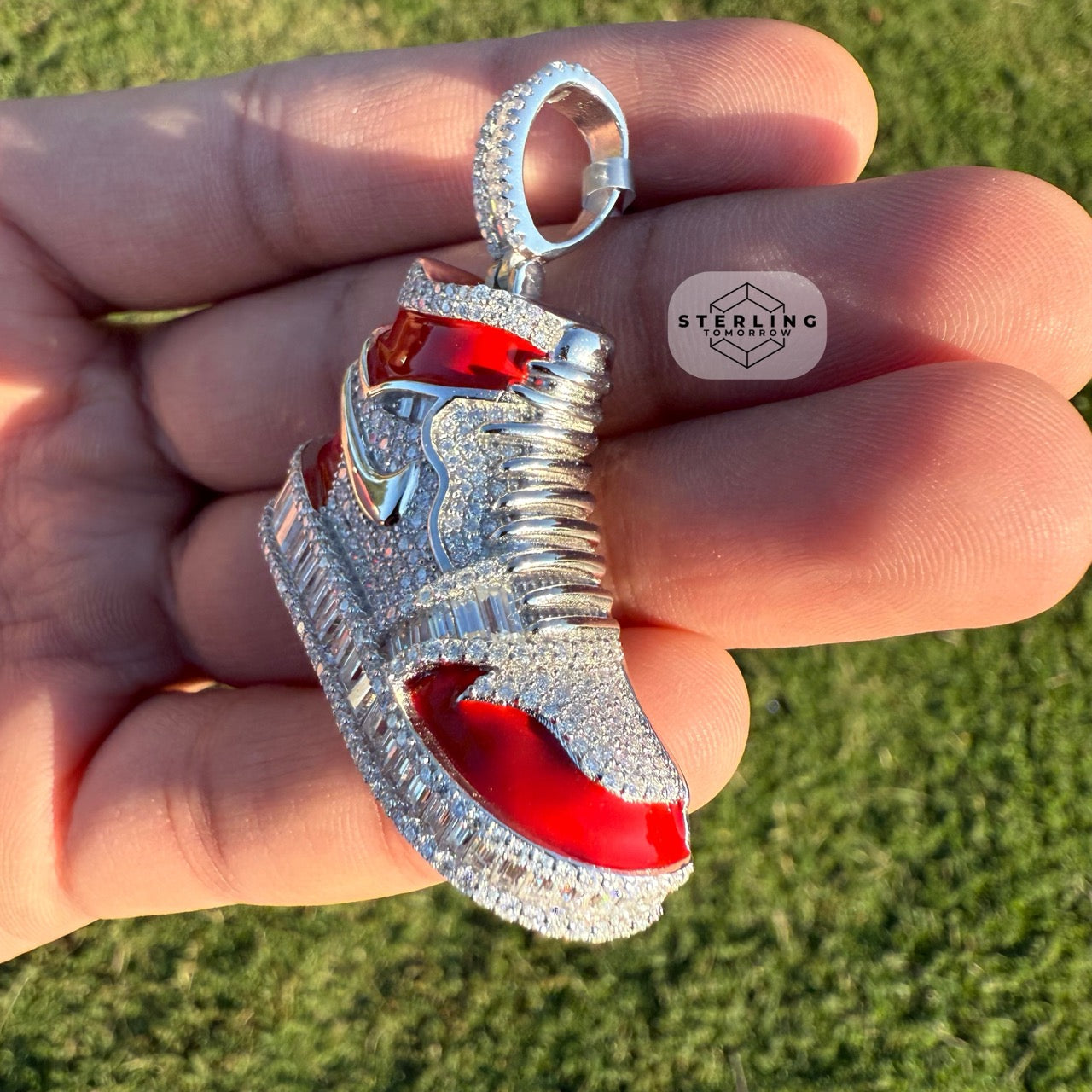 Moissanite Iced Out Sneaker Pendant