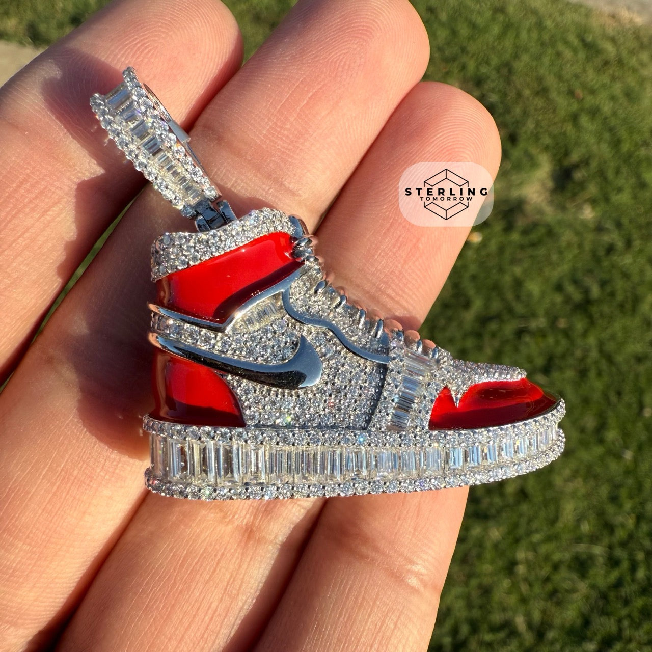 Moissanite Iced Out Sneaker Pendant
