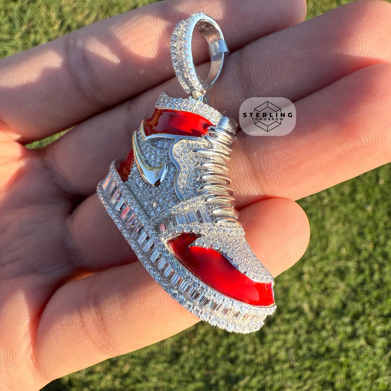 Moissanite Iced Out Sneaker Pendant