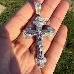 Moissanite Cross Crucifix Pendant