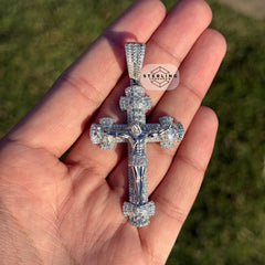 Moissanite Cross Crucifix Pendant