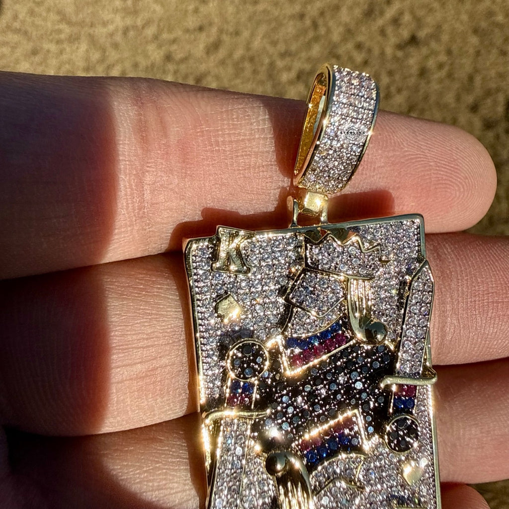 Joker Card Iced Out Pendant