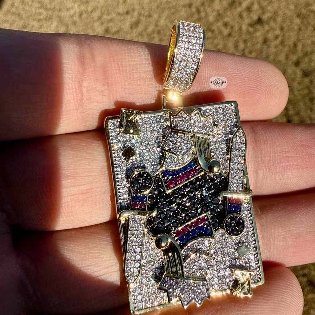 Joker Card Iced Out Pendant