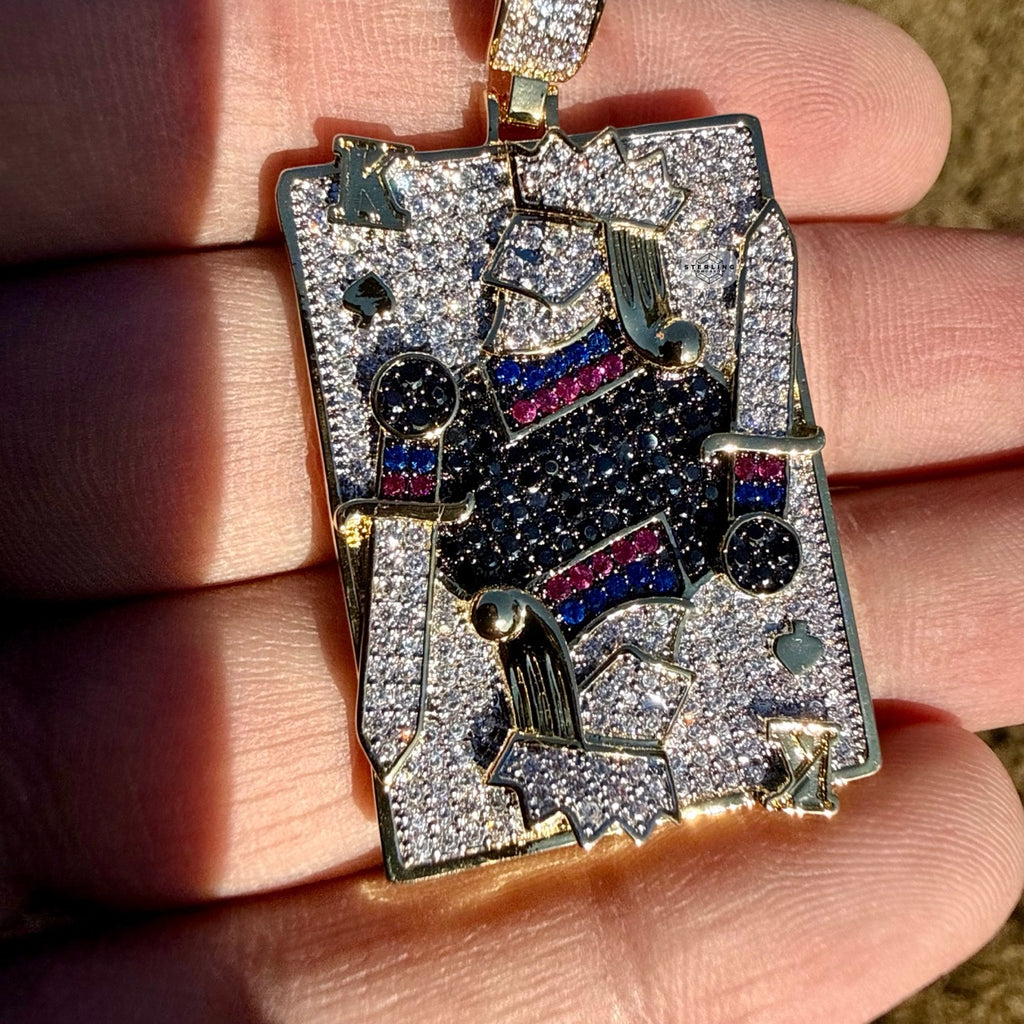 Joker Card Iced Out Pendant