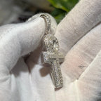 Moissanite Baguette Ankh Pendant 925 Sterling Silver Iced Out Egyptian Cross w/ Rope Chain