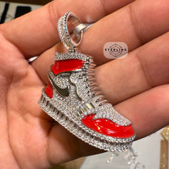 Moissanite Iced Out Sneaker Pendant