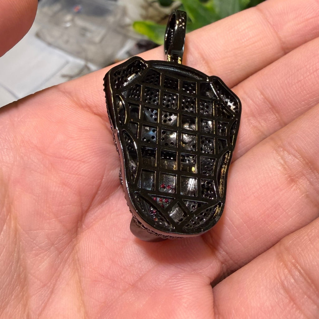 Iced Out Black Dog Pendant