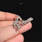 Moissanite Princess Pendant
