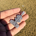 Money Iced Statement Pendant Silver Tone
