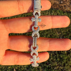 Moissanite Cross Infinity Bracelet