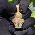 Basketball & Money Iced Out Bling Hip Hop Pendant
