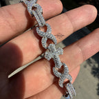 Moissanite Cross Infinity Bracelet
