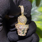 Basketball & Money Iced Out Bling Hip Hop Pendant