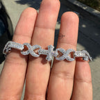 Moissanite Cross Infinity Bracelet