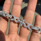 Moissanite Cross Infinity Bracelet
