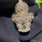 Basketball & Money Iced Out Bling Hip Hop Pendant
