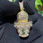 Basketball & Money Iced Out Bling Hip Hop Pendant