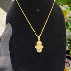 Basketball & Money Iced Out Bling Hip Hop Pendant