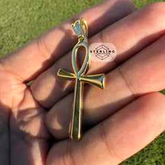 Gold Ankh Stainless Steel Pendant
