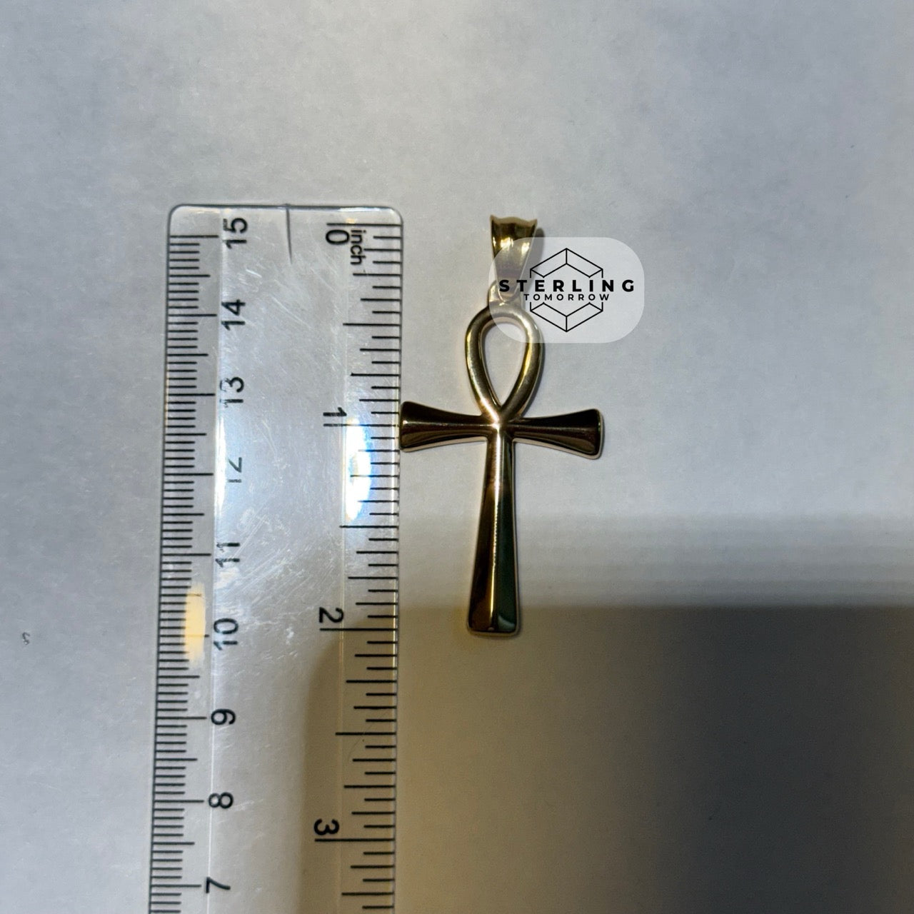 Gold Ankh Stainless Steel Pendant