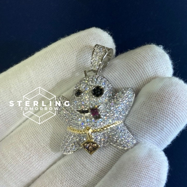 Ghost Emoji Iced Out Pendant