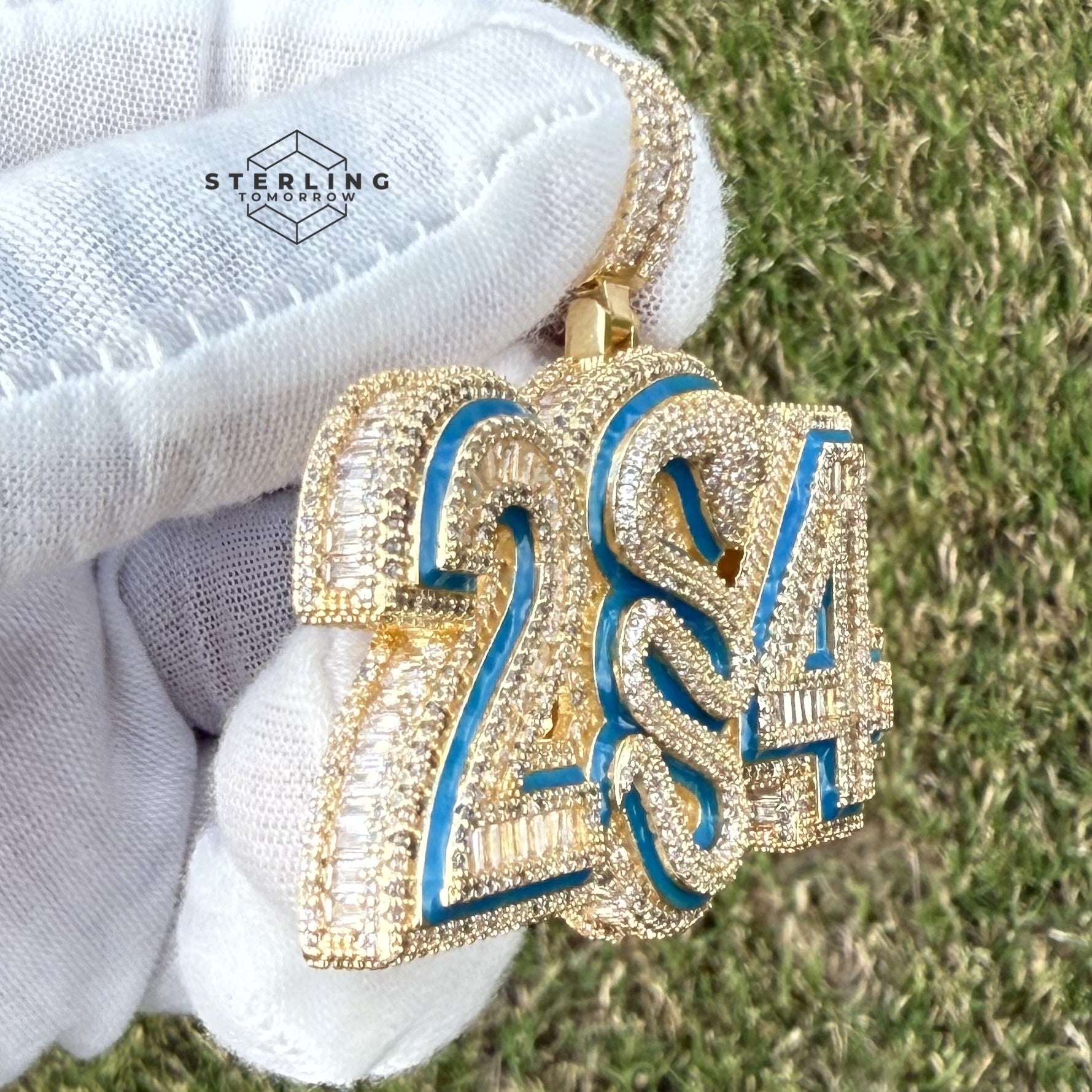 "24" Mamba Custom Baguette Bling Pendant