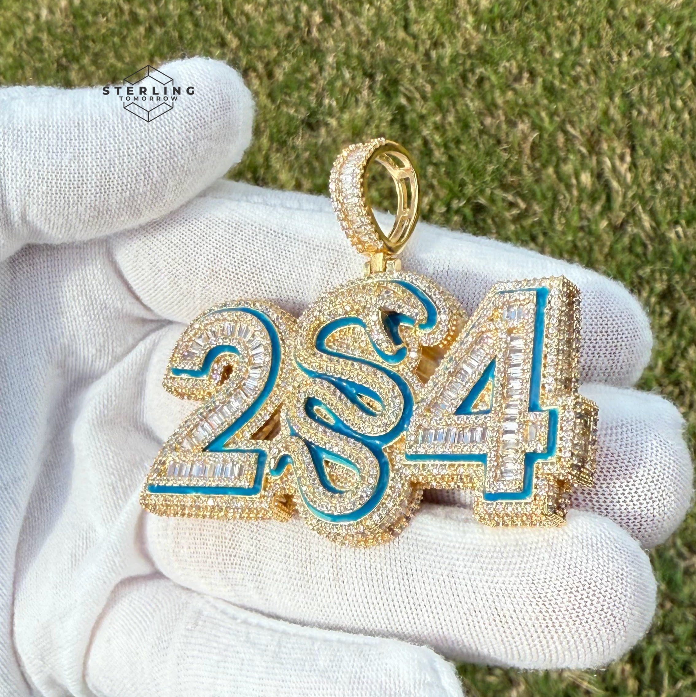 "24" Mamba Custom Baguette Bling Pendant