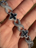 Marquis Star Infinity Bracelet - Black - 925 Sterling Silver