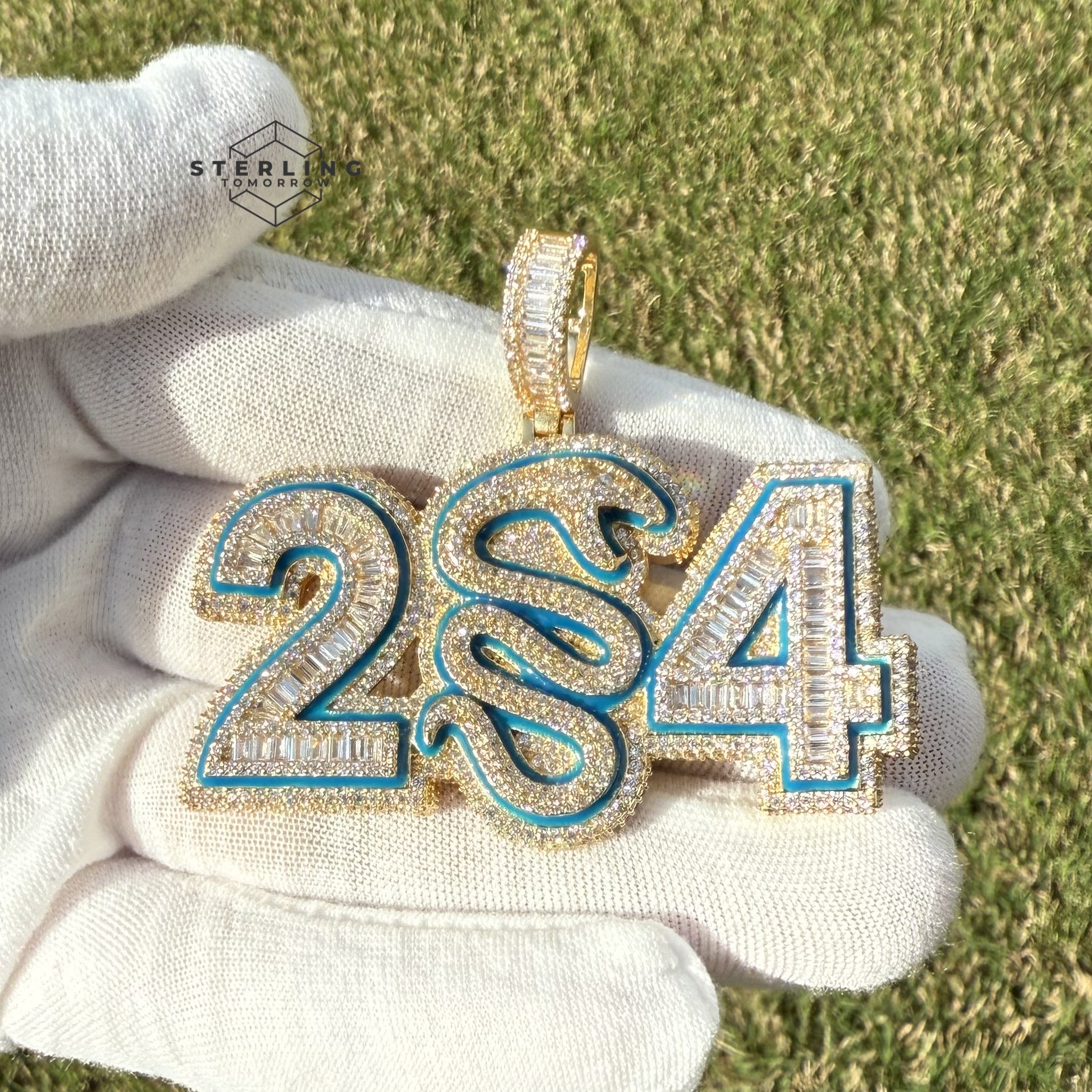 "24" Mamba Custom Baguette Bling Pendant