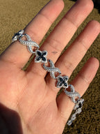 Marquis Star Infinity Bracelet - Black - 925 Sterling Silver