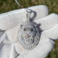 Lion Moissanite Custom Pendant