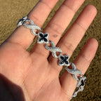 Marquis Star Infinity Bracelet - Black - 925 Sterling Silver