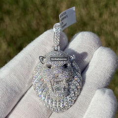 Lion Moissanite Custom Pendant