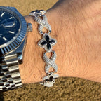 Marquis Star Infinity Bracelet - Black - 925 Sterling Silver