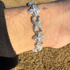Marquis Star Infinity Bracelet - White - 925 Sterling Silver
