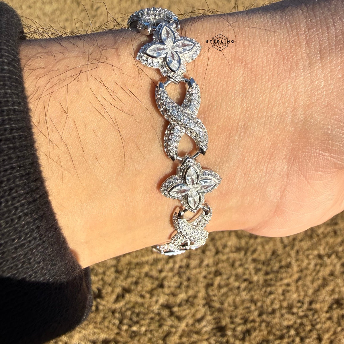 Marquis Star Infinity Bracelet - White - 925 Sterling Silver