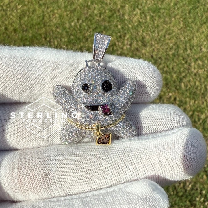 Ghost Emoji Iced Out Pendant