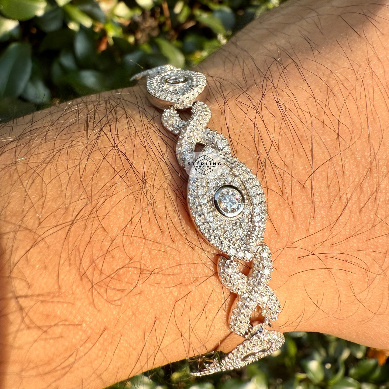 Moissanite Marquis Evil Eye Infinity Bracelet