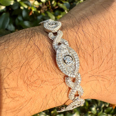 Moissanite Marquis Evil Eye Infinity Bracelet