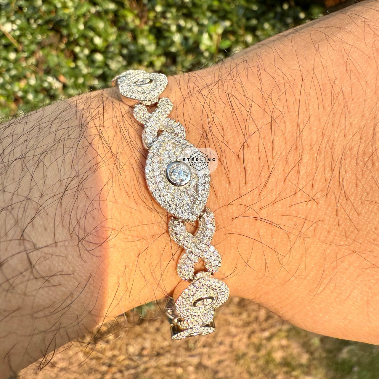Moissanite Marquis Evil Eye Infinity Bracelet